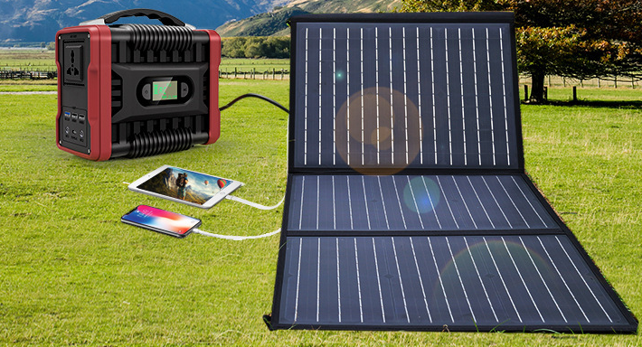 500W Portable Battery with 120W Foldable PV Panel